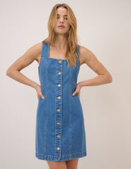 Mavi Denim Harvey Vücuda Oturan Mini Boy Elbise