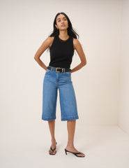 Denim Bermuda Şort