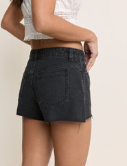 Siyah Denim Mini Şort