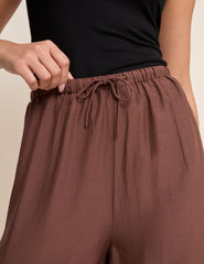 Kahverengi Balon Cuffed Pantolon