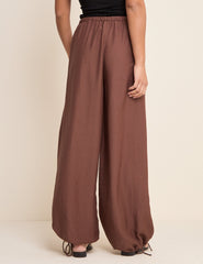Kahverengi Balon Cuffed Pantolon