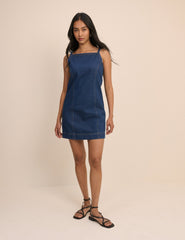 Koyu Denim Etta Mini Boy Elbise