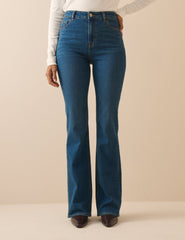 Orta Ton Yıkamalı Mayfair Bootcut Jean Pantolon