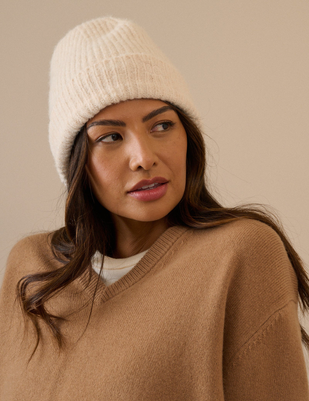 Krem Fitilli Beanie