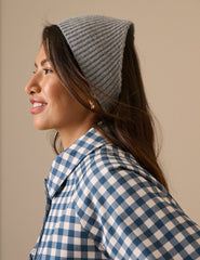 Gri Örgü Üçgen Headscarf