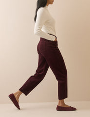 Bordo Fitilli Kadife Balon Putney Jean