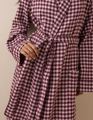 Pembe Pötikareli Pamuklu Pijama Sabahlık