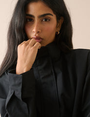 Koyu Lacivert Dik Yaka Trinity Bomber Ceket