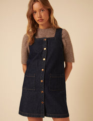 Koyu Mavi Denim Danni Jile Mini Boy Elbise