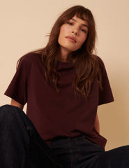 Bordo Bol Kesim Fit Tişört