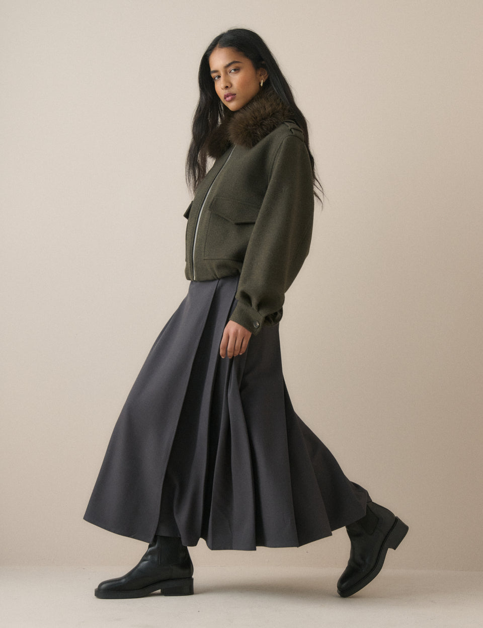 Taylor Belted Midi Boy Kilt Etek