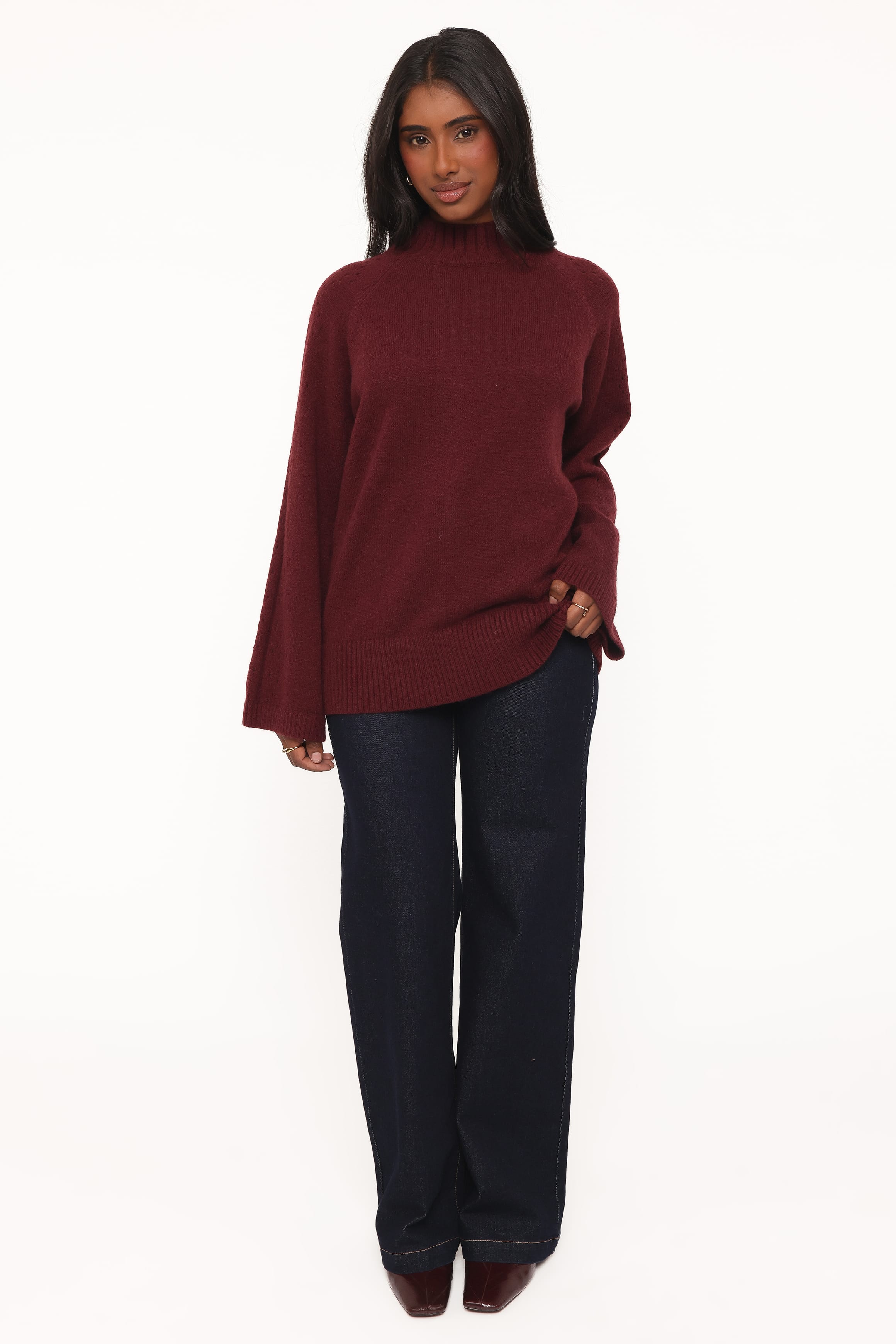 Gillian Bordo Ajurlu Oversize Kazak