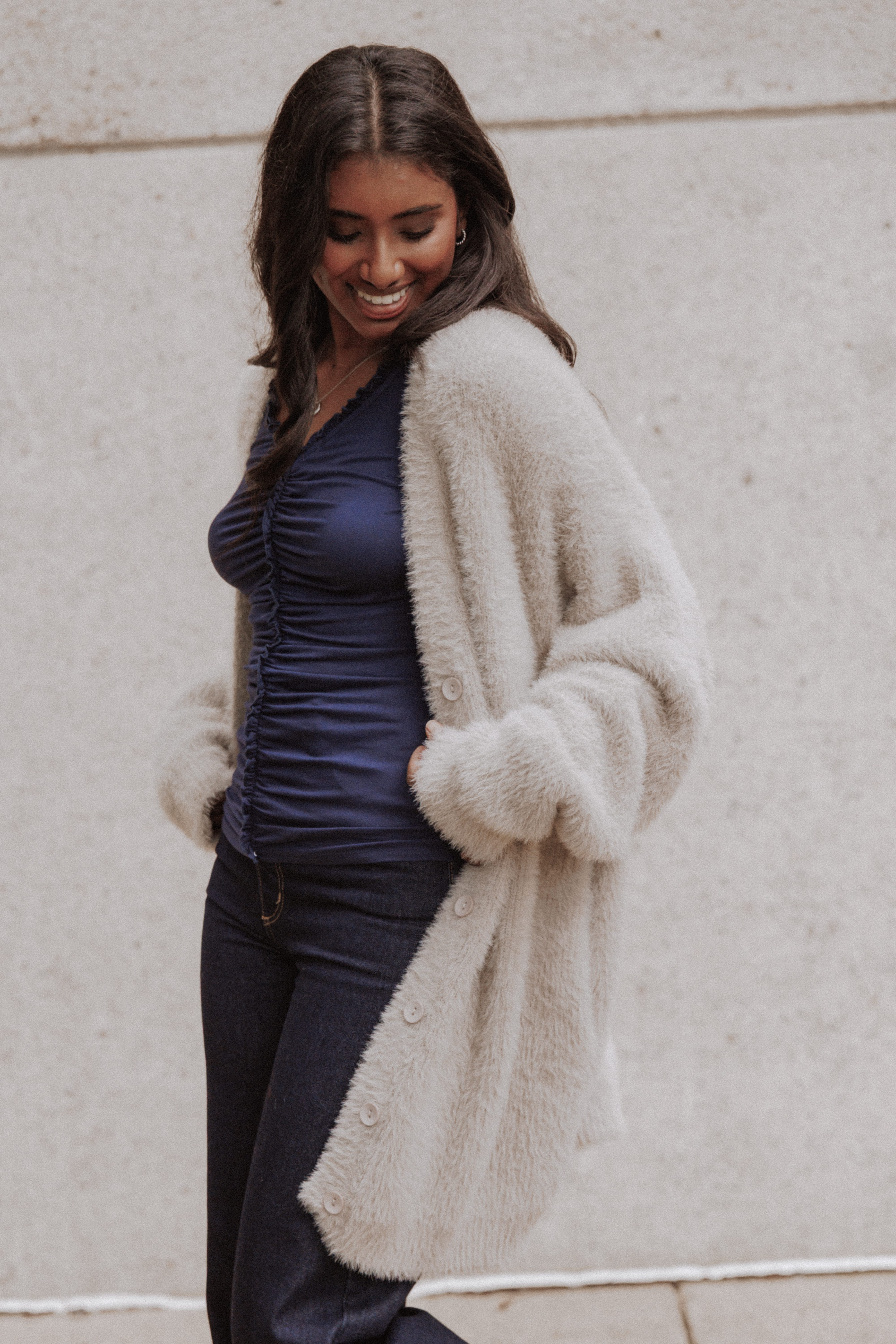Saoirse Camel Oversize Hırka