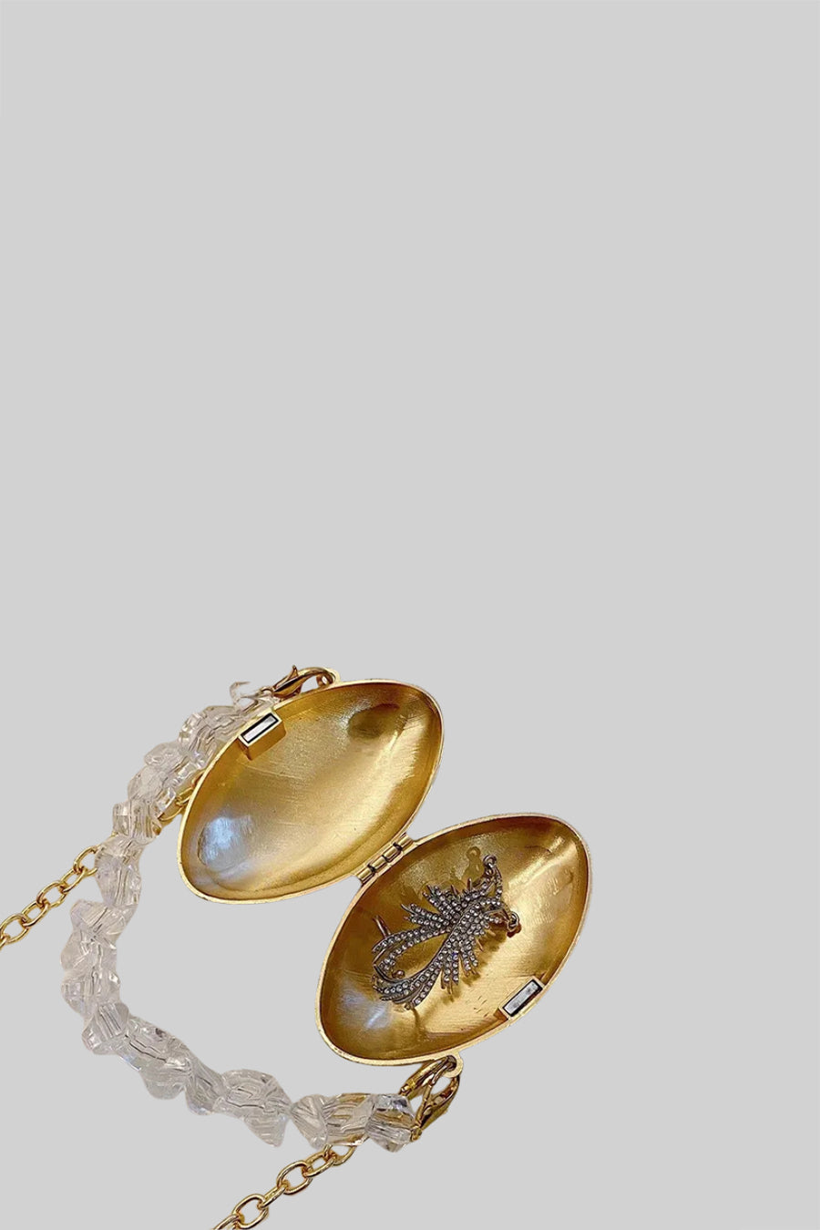 Mini Oval Shell Purse - Altın